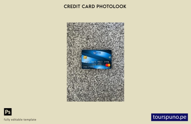 listo para imprimir plantilla frontal de aspecto fotográfico mastercard del Ba 8